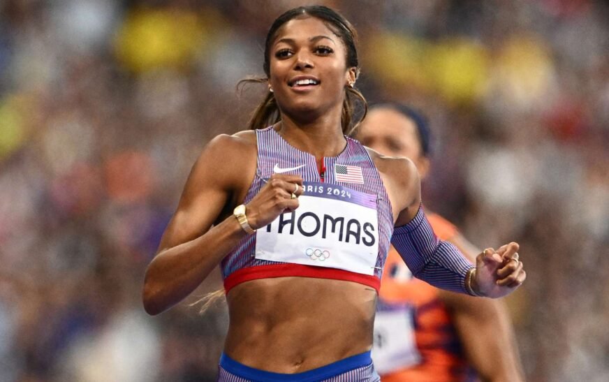 Gabby Thomas shines in women’s 200m semi-final