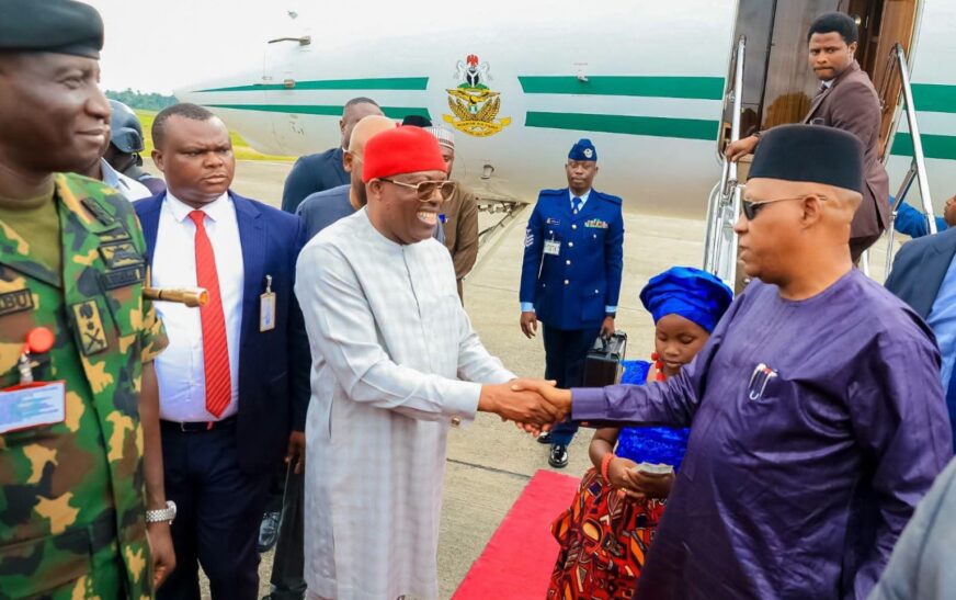 Fubara Receives Shettima in Port Harcourt