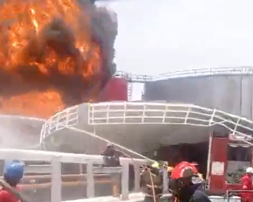 Fire Hits Bono Energy Terminal in Lagos