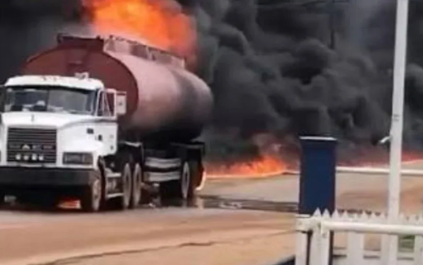 Tanker Explosion Destroys Shops In Cross River, Driver Rescued