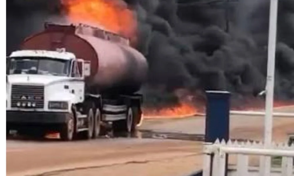 Tanker Explosion Destroys Shops In Cross River, Driver Rescued